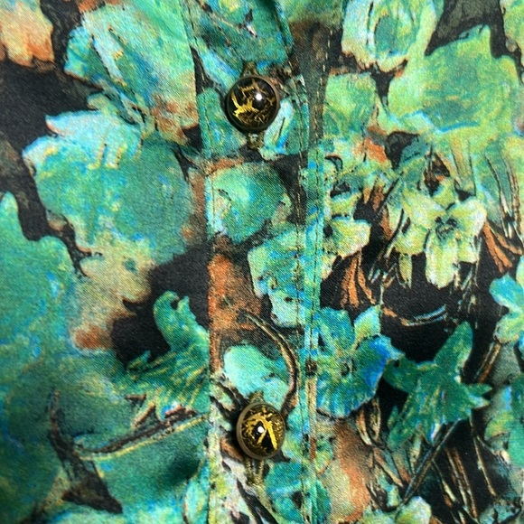 Merlis 3/4” Sleeve Silk-like Floral Dress Bubble Sleeve - Picture 6 of 7